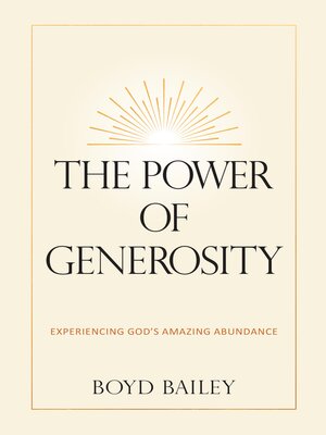 cover image of The Power of Generosity